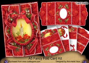 Single Candle A5 Tri-fold Fancy Card Mini Kit