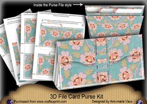 Teal Lotus 3D File Purse Mini Kit