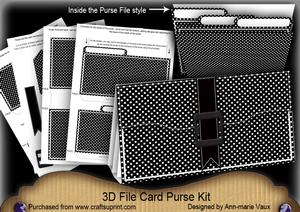 Black Dotty 3D File Purse Mini Kit