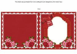 Red Hibs Happy Birthday to Fit 6in Folded Insert