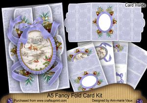Snow Deer A5 Tri-fold Fancy Card Mini Kit