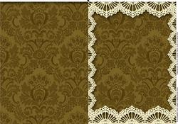 Vintage Damask Lace Blank Card