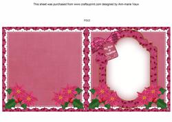 Cerise Bells Mum at Christmas to Fit 6in Folded Insert