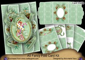 Christmas Stocking A5 Tri-fold Fancy Card Mini Kit