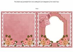 Blossom Church Happy Anniversary to Fit 6in Folded Insert
