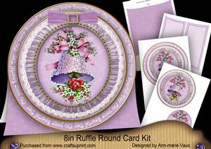 Lilac Bell Special Day 8in Round Ruffle Mini Card Kit