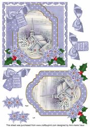 Blue Church Thinking of You 6in Christmas Step by Step