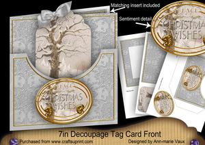 Christmasstream Christmas Wishes 7in Tag Card Front Mini Kit