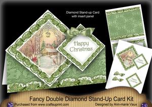 Winter Garden Christmas Diamond Doily Stand Up Card Mini Kit