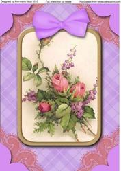 Rose Bouquet A4 Lace Picture Sheet