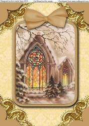Christmas Window A4 Lace Picture Sheet