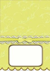 Spring Swirl Apperture Lace Scallop Blank Card