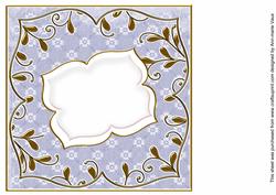 Blue Daisy Fancy 8in Insert Panel