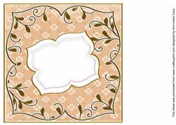 Burnt Orange Daisy Fancy 8in Insert Panel