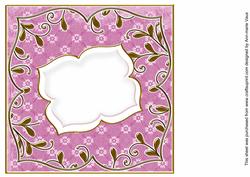 Cerise Daisy Fancy 8in Insert Panel