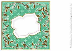 Dark Green Daisy Fancy 8in Insert Panel