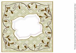 Olive Daisy Fancy 8in Insert Panel