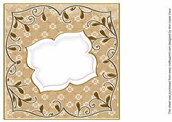 Vintage Tea Daisy Fancy 8in Insert Panel