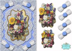 Summer Bouquet A5 Card Front Step by Step