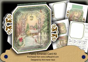 Winter Garden Fancy Emerald Decoupage Mini Kit