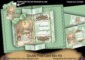 Winter Garden Seasons Greetings Double Fold 3D Card Minikit