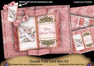 Wedding Shoe Special Day Double Fold 3D Card Mini Kit