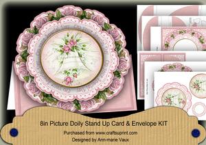Wedding Bell Special Day 3dpicture Doily Card & Envelope Kit