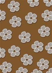 Chocolate A4 Daisy Lace Backing Paper