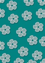Teal A4 Daisy Lace Backing Paper