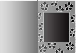 Black Grey A5 Lace Daisy Sq Frame Blank Card