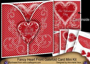 Red Valentine for My Husband 3D Gatefold Heart Mini Kit