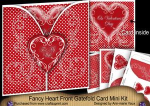 Red Valentine for My Wife 3D Gatefold Heart Mini Kit