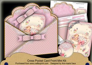 Baby Girl Pink Cross Faux Pocket Cf Mini Kit