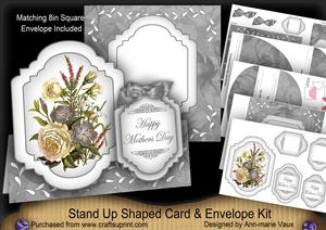 Silver Bouquet Happy Mothers Day Fancy Stand Up Kit