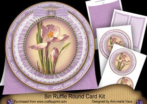 Crocus Happy Easter 8inch Round Ruffle Mini Card Kit