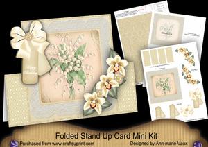 Lily of Valley Happy Birthday Folded Stand-up Card Mini Kit