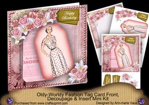 Pink Dress Happy Birthday Oldie Worldy Fashion Mini Kit