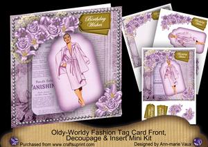 Lilac Lady Birthday Wishes Oldie Worldy Fashion Mini Kit
