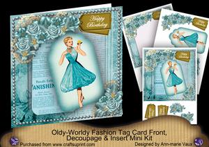 Cocktail Dress Happy Birthday Oldie Worldy Fashion Mini Kit