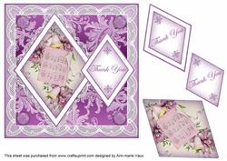 Lilac Music Thank You 7in Double Diamond Topper