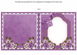Lavender View Sent with Love to Fit 6in Folded Insert
