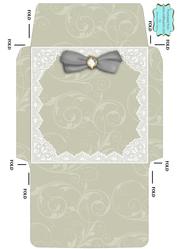 Wedding Congratulations Square Lace Envelope