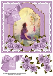 Lavender Fairy Belated Wishes Floral 8inch Step by Step