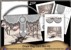 Winter Walk Just for You Drape Bag Card Mini Kit