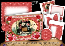 Wedding Car 7x5inch Landscape Card & Envelope Mini Kit