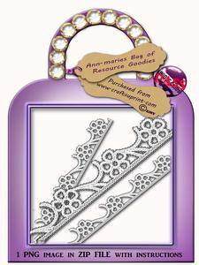 Flower Edge Lace Border Ribbon