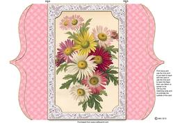 Crazy Daisies Bracket Shaped Lace Card