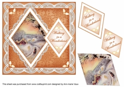 Winter Sunset Walking in Wonderland 7in Double Diamond Topper