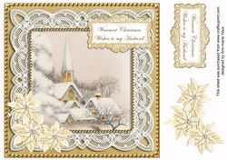 Ice Church Husband 8in Decoupage Step by Step