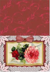 Rose Envelope Book Style Cut N Fold Card